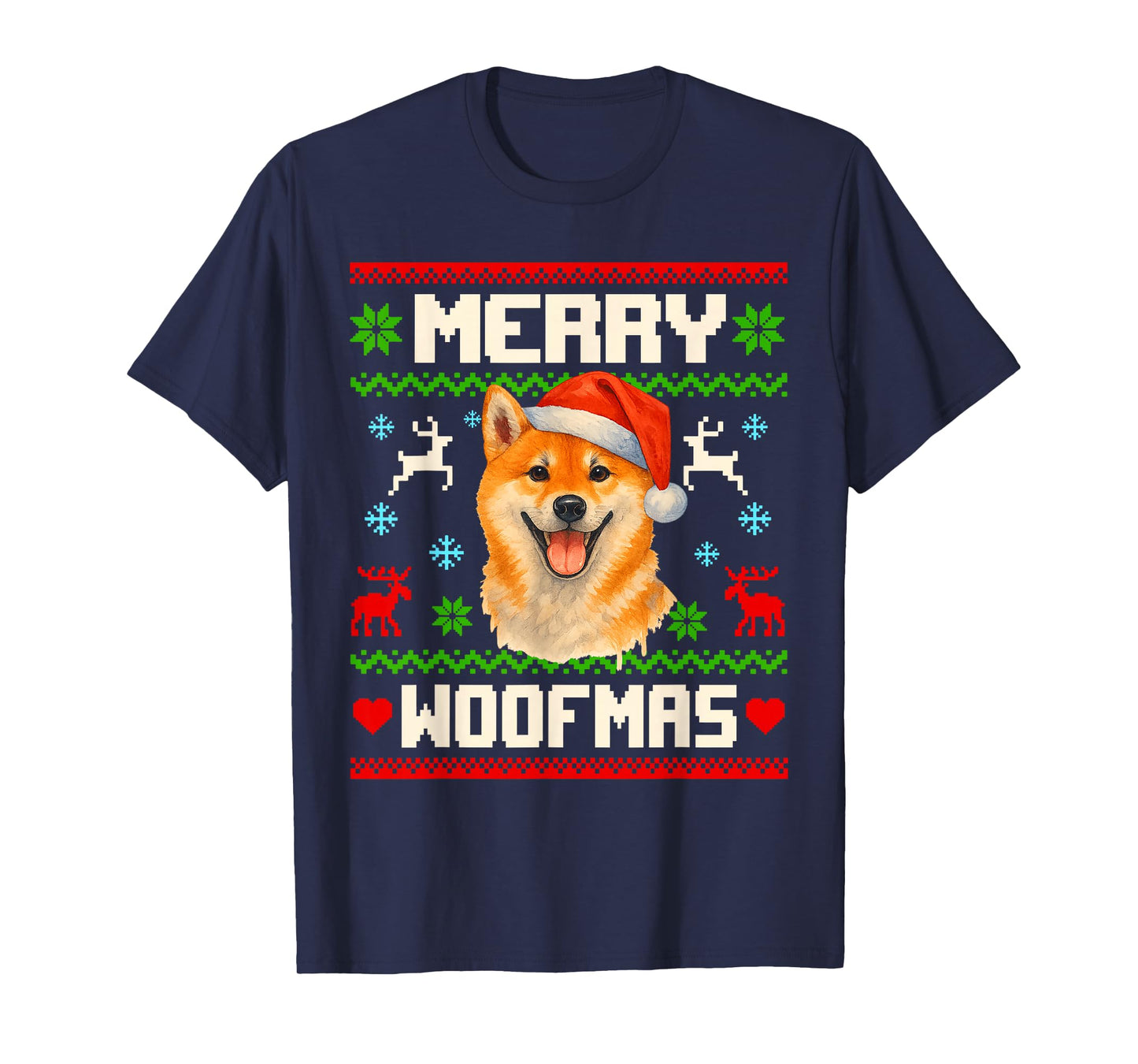 Shiba Inu Dog Christmas Ugly Sweater Pet Dog Lover Xmas T-Shirt