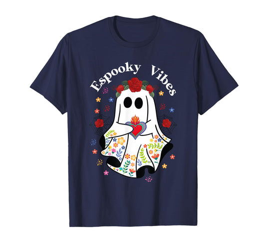 Espooky vibes Conchas halloween Mexican Ghost Espooky Season T-Shirt