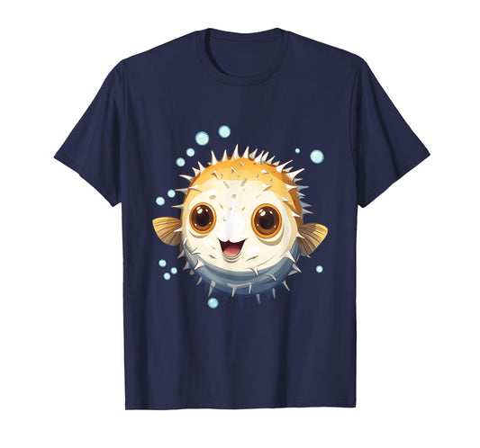 Cute Blowfish Easy Halloween Puffer Fish Costume Pufferfish T-Shirt
