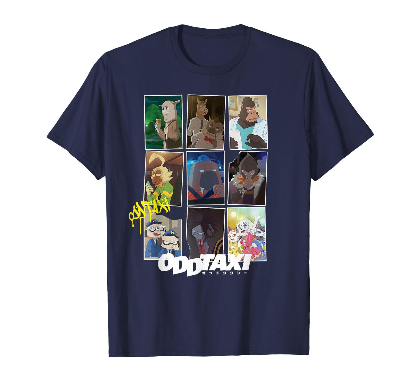 Driver Walrus Taxi Gridded Lives Anime Manga Japanese Lover T-Shirt