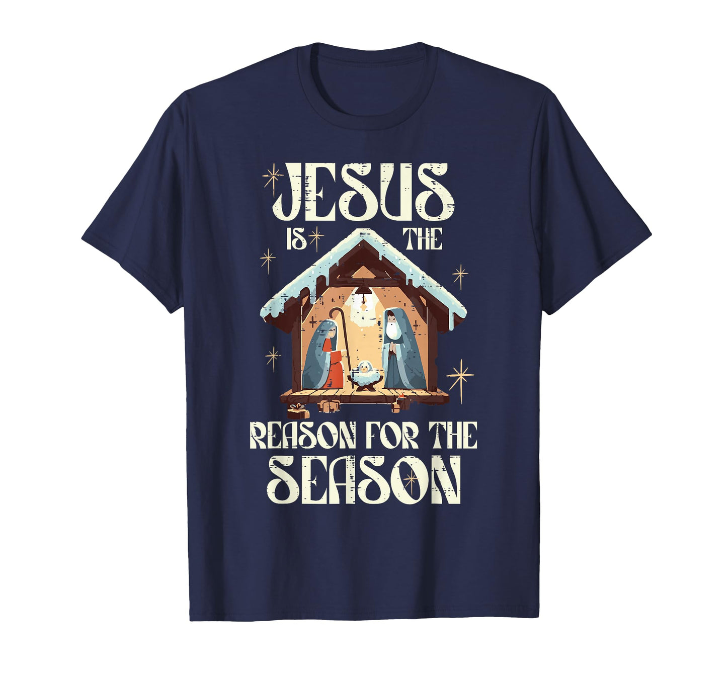 Christmas Nativity Jesus Reason Season Xmas Women Men Kids T-Shirt