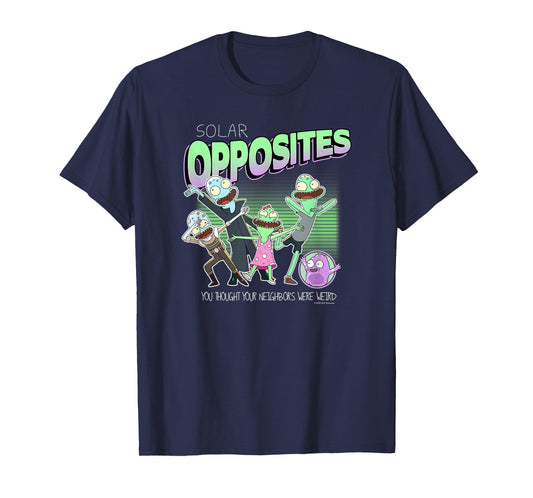 Solar Opposites Character Group Weird Neighbors Cartoon T-Shirt