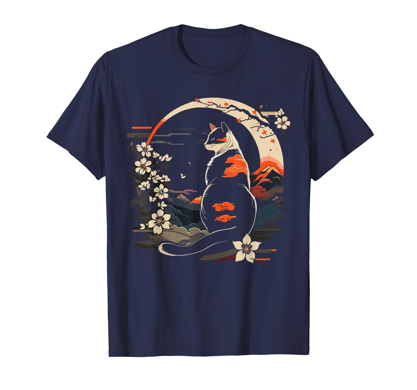 Kawaii Cat Anime Japanese Retro Men Women Kids Funny Cat T-Shirt