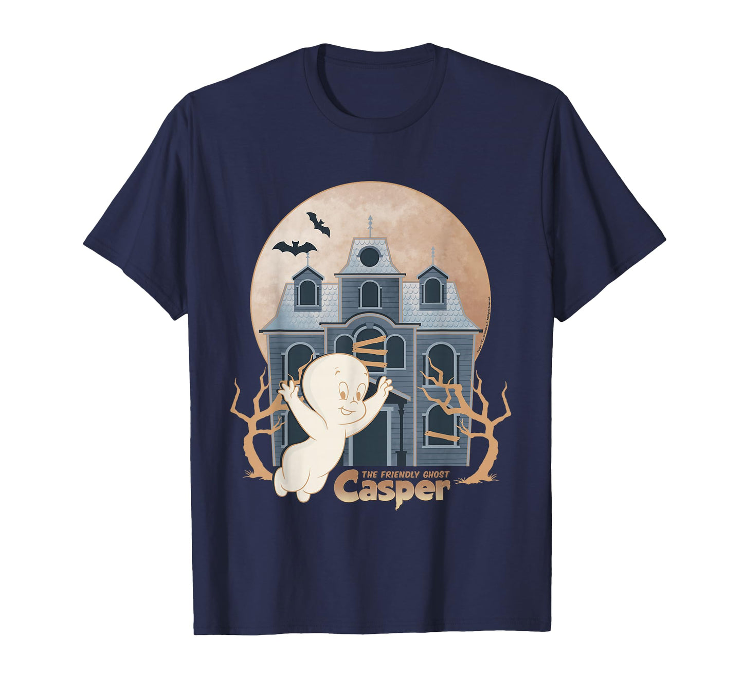 Casper The Friendly Ghost Haunted House Glow T-Shirt