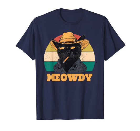 Retro Vintage Meowdy Partner Cowboy Cat Vintage T-Shirt