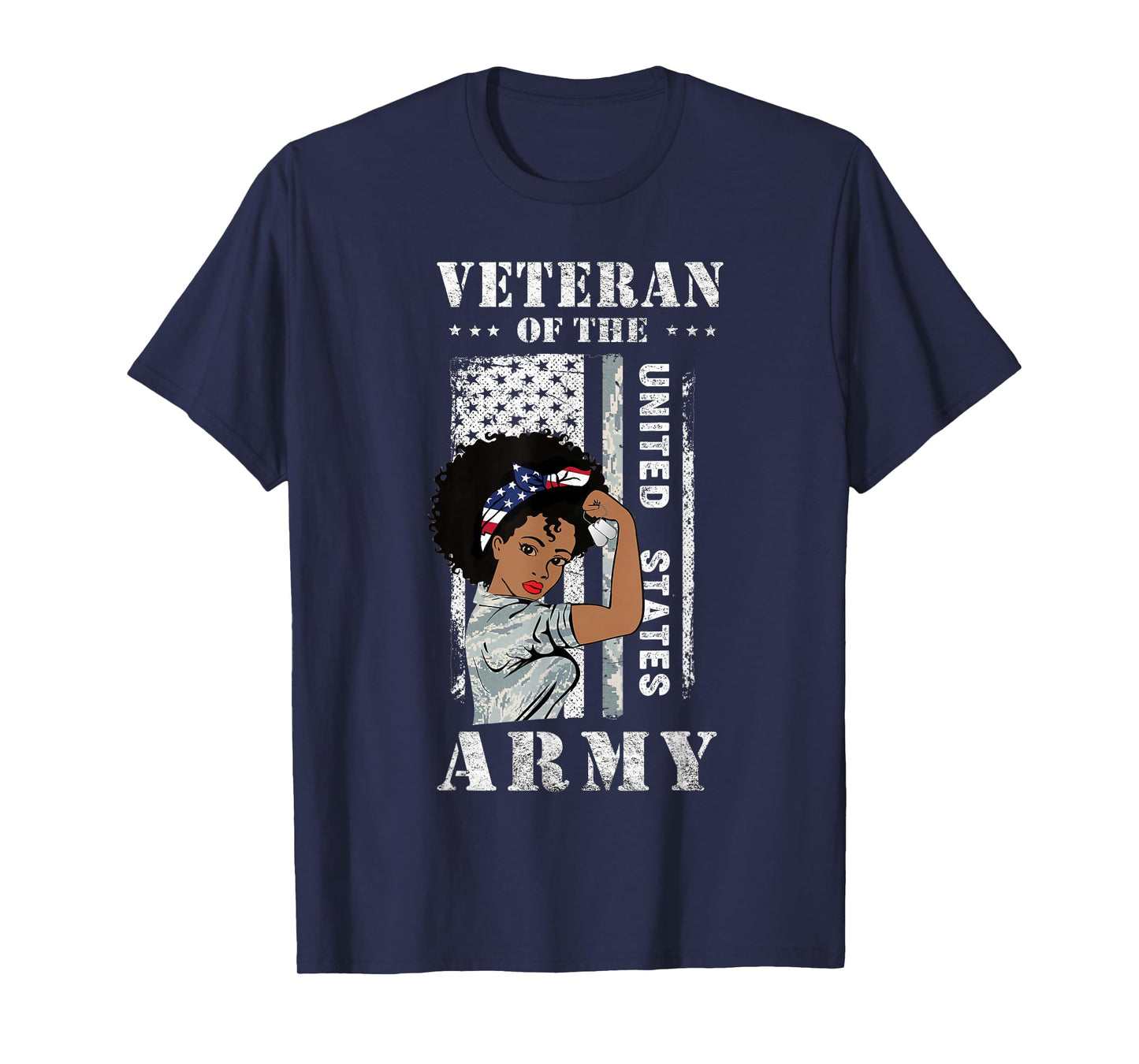 Veteran of The US Army, Proud Black Women Army Veteran T-Shirt