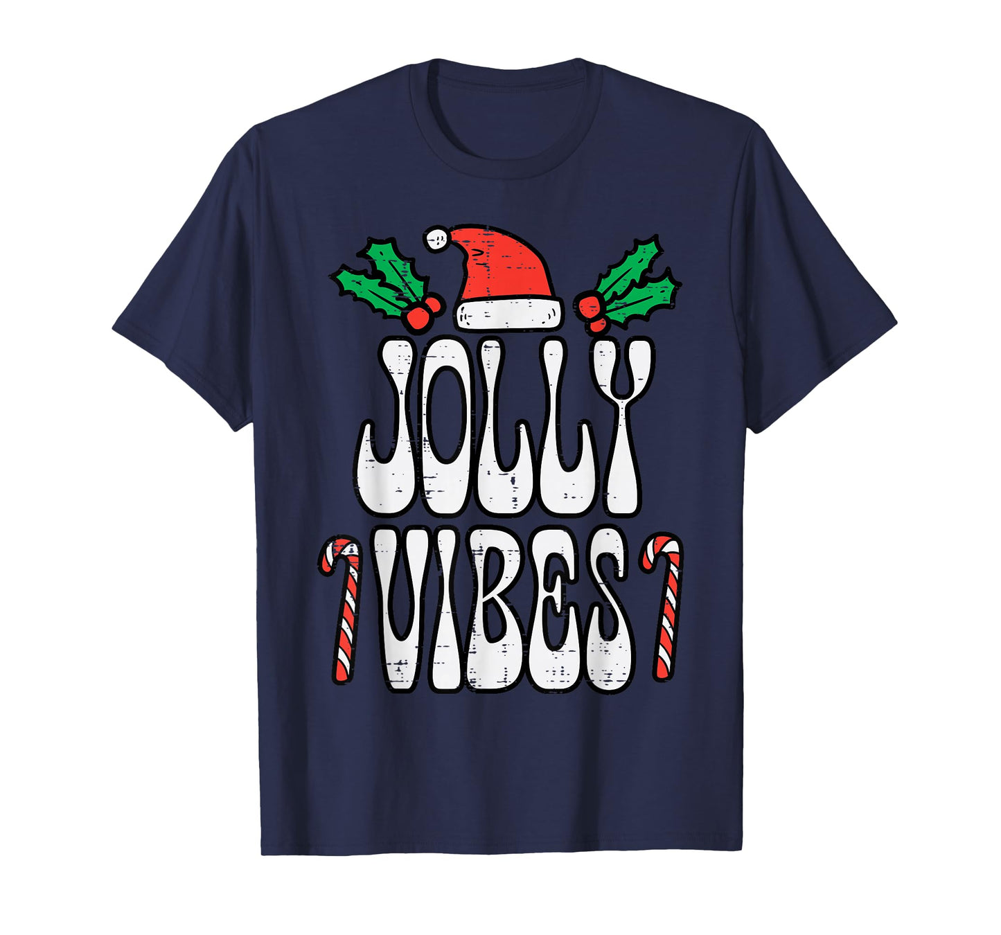 Christmas Jolly Vibes Retro Groovy Xmas Men Women Kids T-Shirt