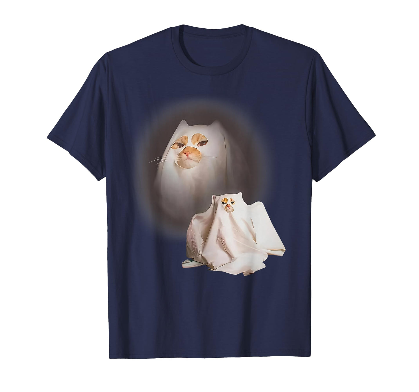Ghost cat Ghost Kitten Funny cat Meme Halloween T-Shirt