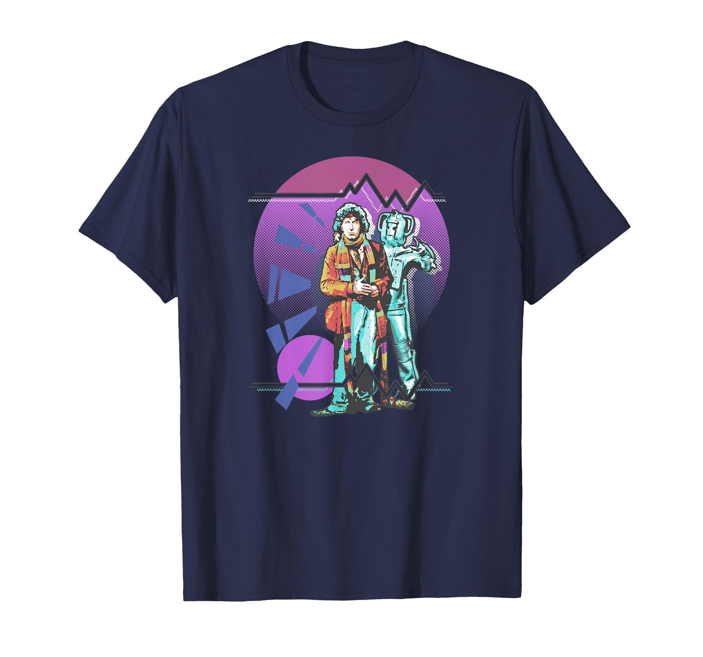 Pop Art 4th Doctor Baker Cosmic Time Travel Fan T-Shirt