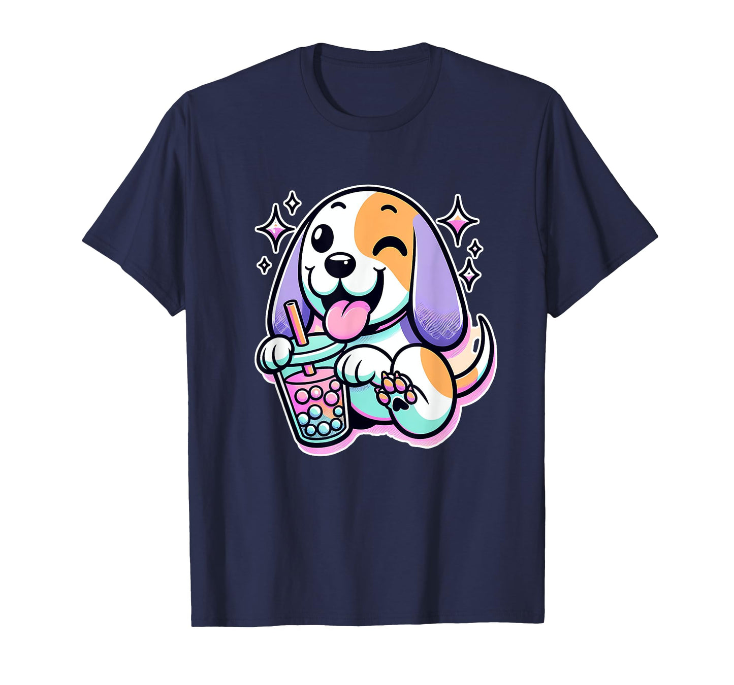 Pastel Goth Treeing Walker Coonhound Dog Bubble Tea T-Shirt for Men Women Kids