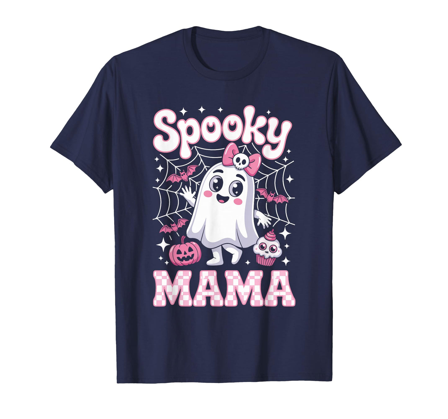 Spooky Mama Halloween Costume Funny Ghost T-Shirt
