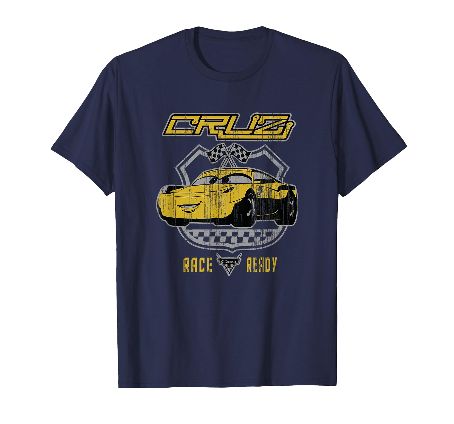 Disney Pixar Cars 3 Cruz Ramírez Race Ready Vintage Logo T-Shirt