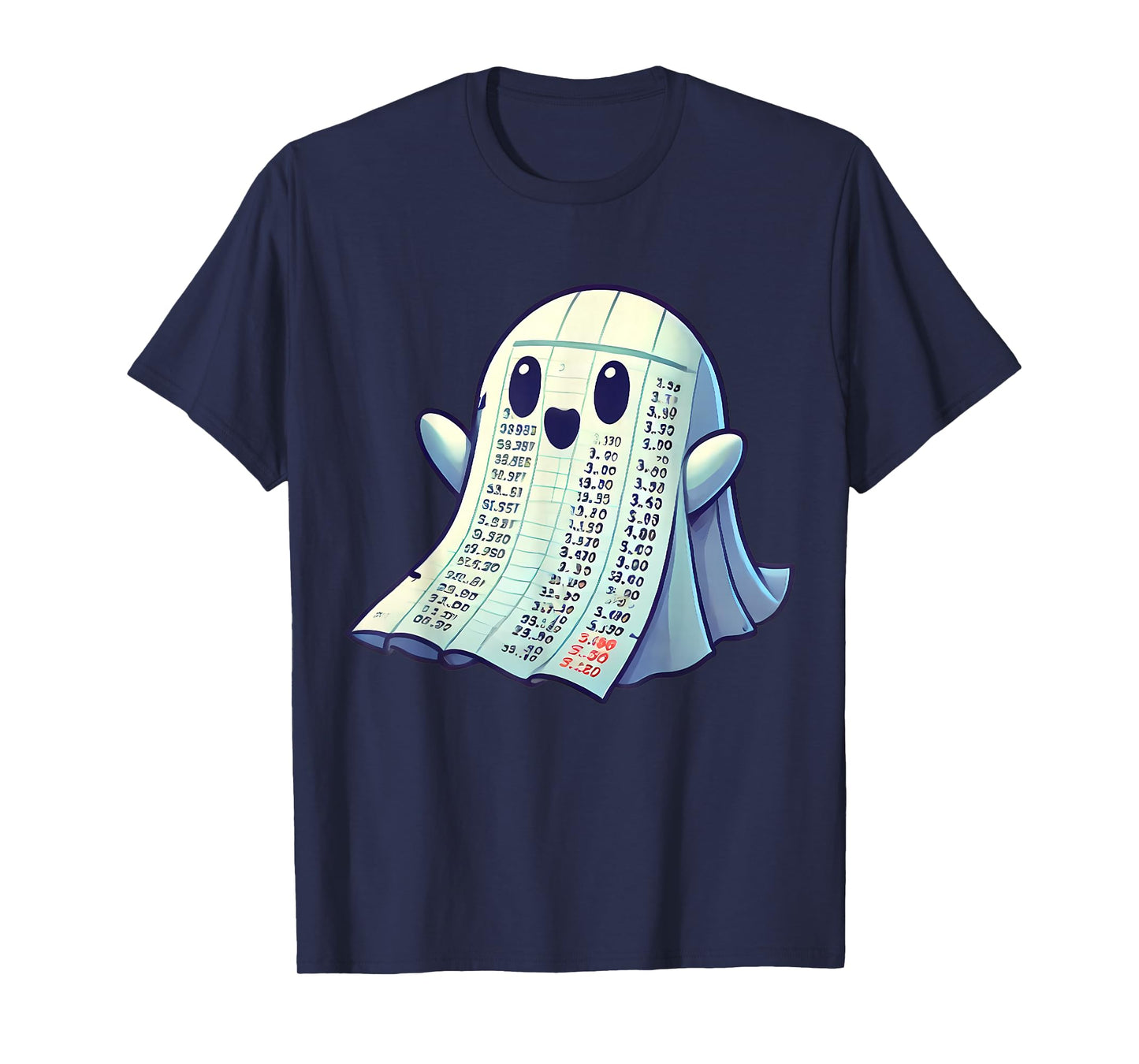 Accountant Halloween Costume Accounting Ghost Spreadsheet T-Shirt