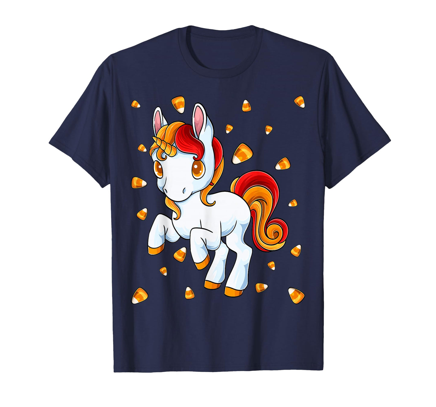 Unicorn Candy Corn Halloween Unicorn Costume Candicorn T-Shirt