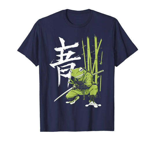 Ninja Japanese Kanji Katana Samurai Frog T-Shirt