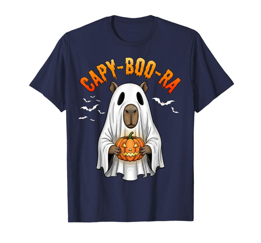 Fun Spooky Capybara Capy-Boo-ra Halloween Ghost Boo Costume T-Shirt