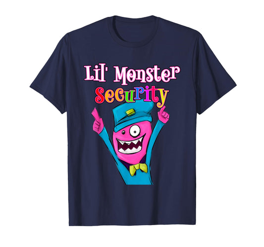 Halloween Dad Mom Daughter Adult , Lil' Monster Security T-Shirt