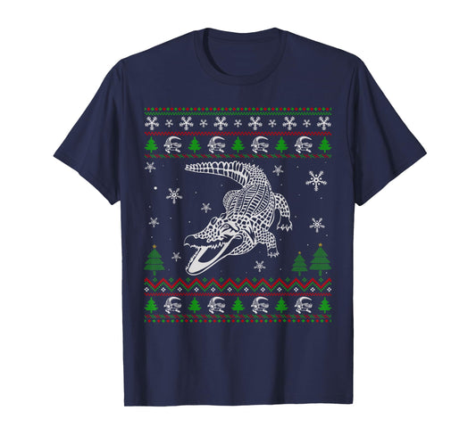 Ugly Christmas Sweater for Alligator Lovers Funny Ugly T-Shirt