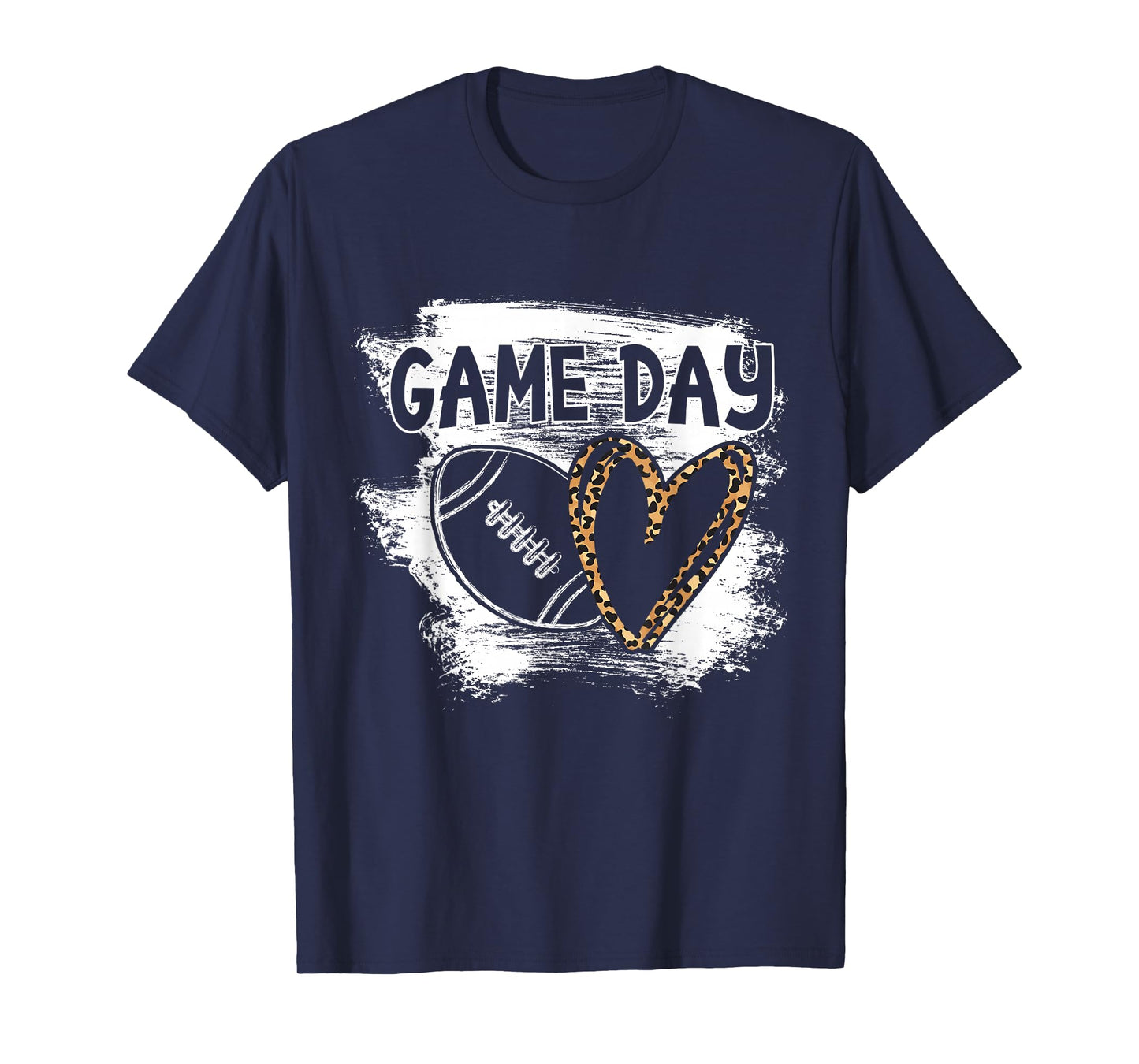 Football Game Day Womens Leopard Cheetah Game Day Football T-Shirt
