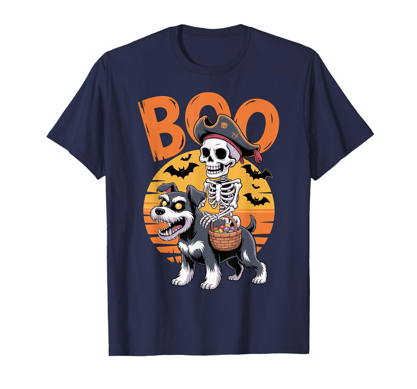 Spooky Mini Schnauzer Costume Miniature Schnauzer Halloween T-Shirt