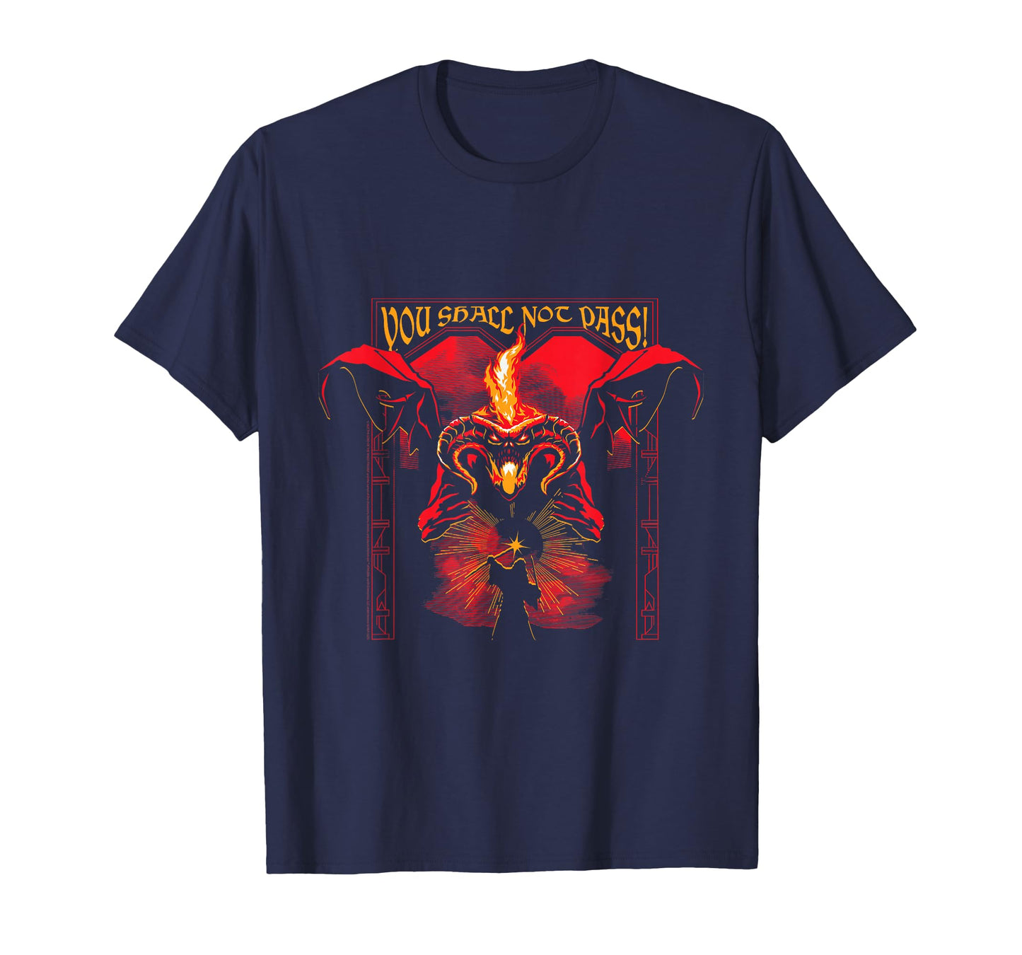 You Shall Not Pass Fantasy Wizard Art- THE LORD OF THE RINGS T-Shirt