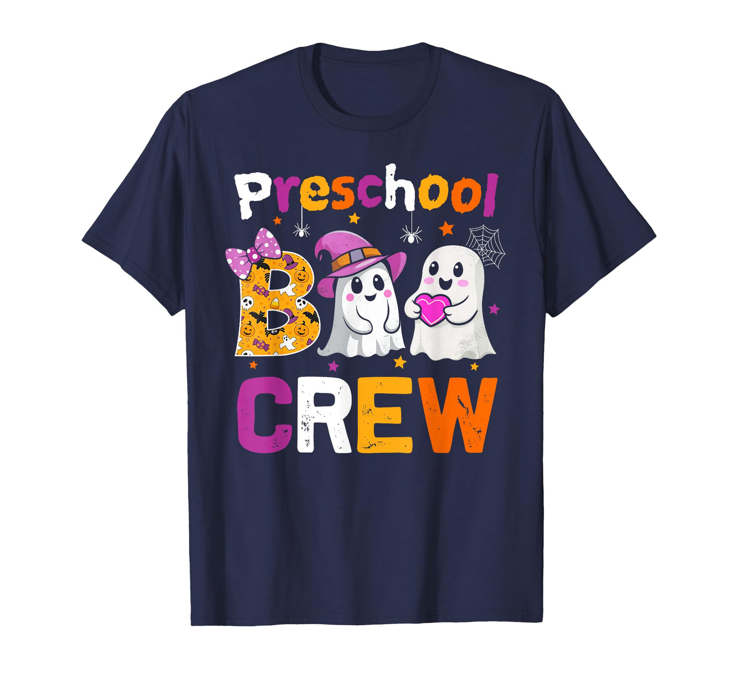 Preschool Boo Crew Funny Preschool Halloween Teacher Kids T-Shirt
