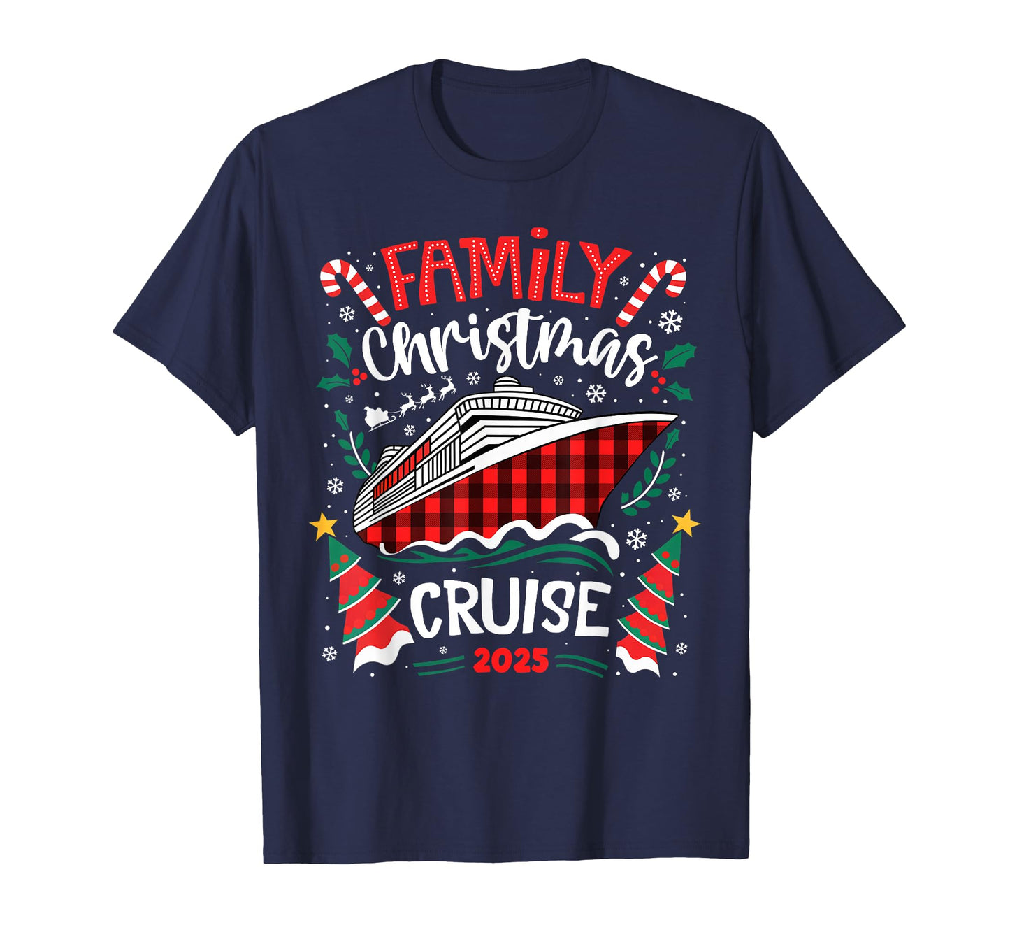 Family Christmas Cruise 2025 Family Matching Merry Christmas T-Shirt