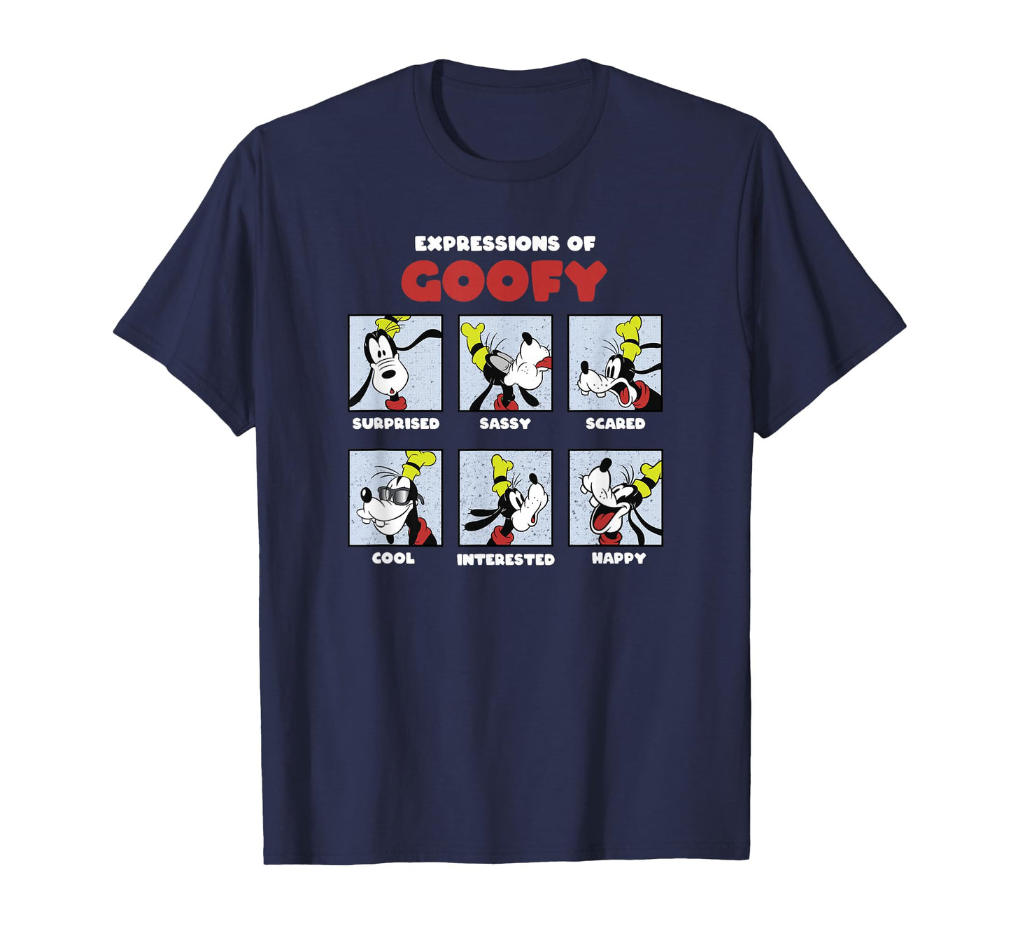 Disney Mickey and Friends Expressions of Goofy Box Up T-Shirt