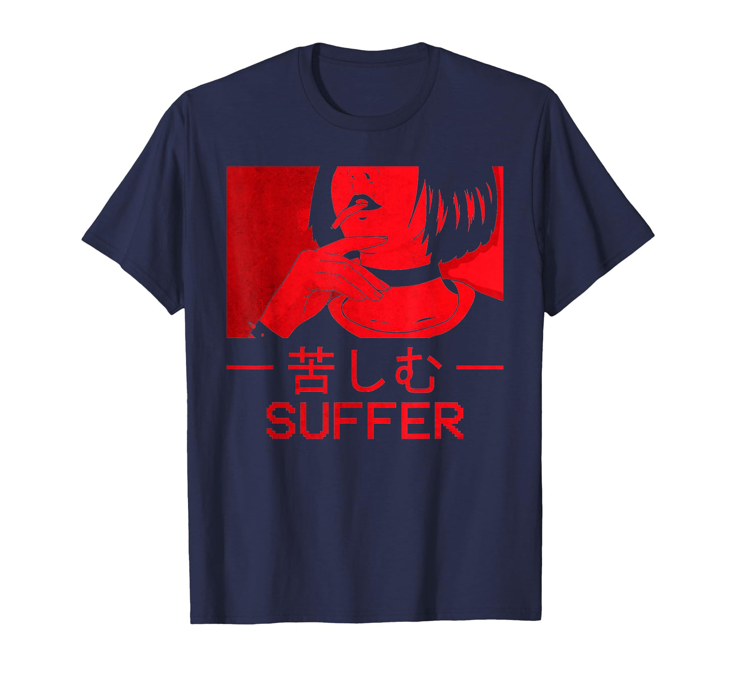 Soft Grunge Aesthetic Anime Girl Egirl Eboy Goth Suffer T-Shirt