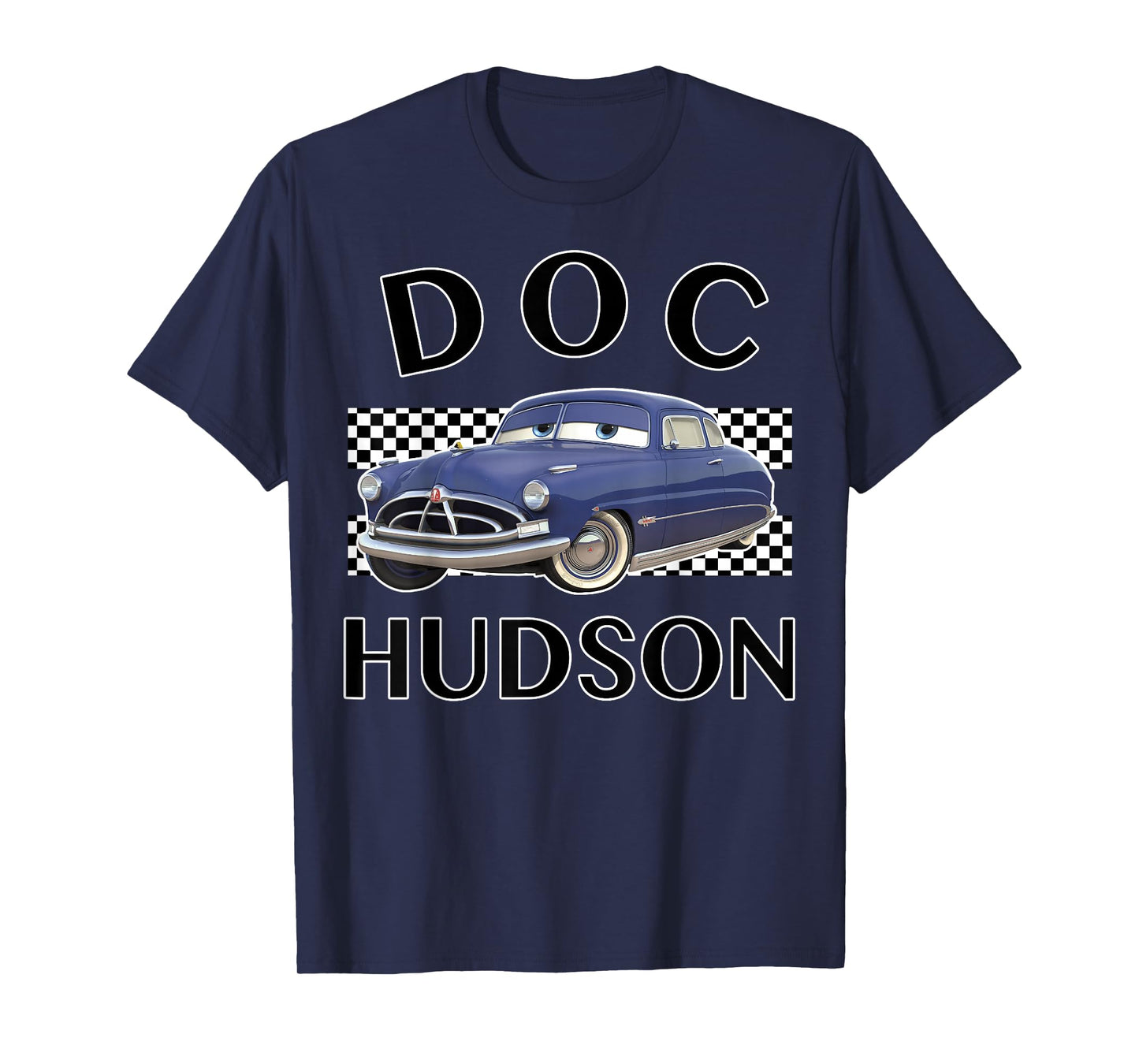 Disney Pixar Cars Doc Hudson Vintage Race Stripe Logo T-Shirt