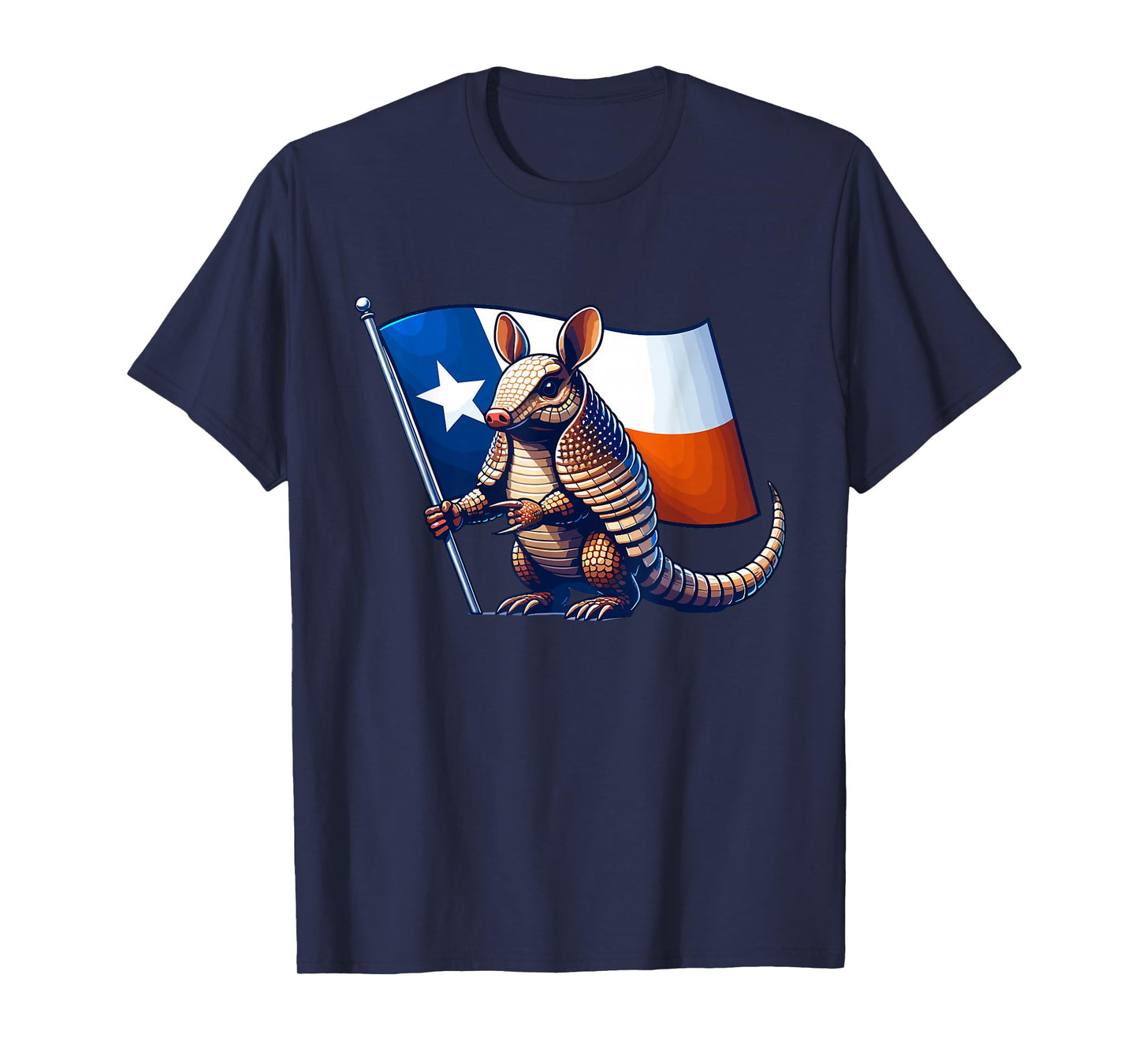 Armadillo with the Flag of Texas T-Shirt