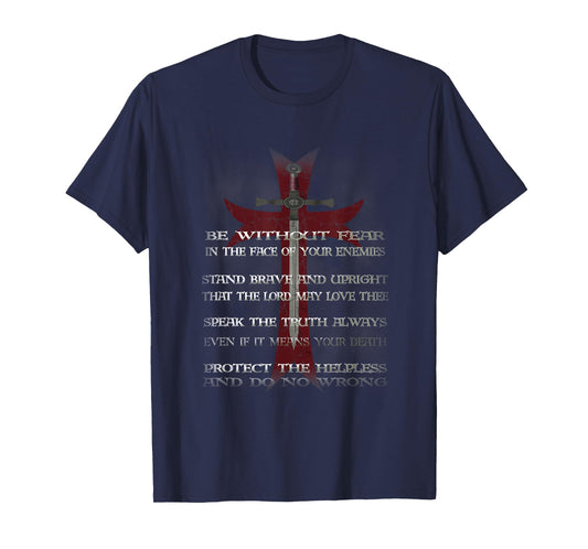Knights Templar Crusader Cross Ring Order Be Without Fear T-Shirt