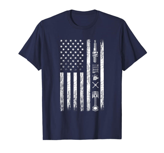 Mechanic US Flag Patriotic Worker Patriot USA Mechanic T-Shirt