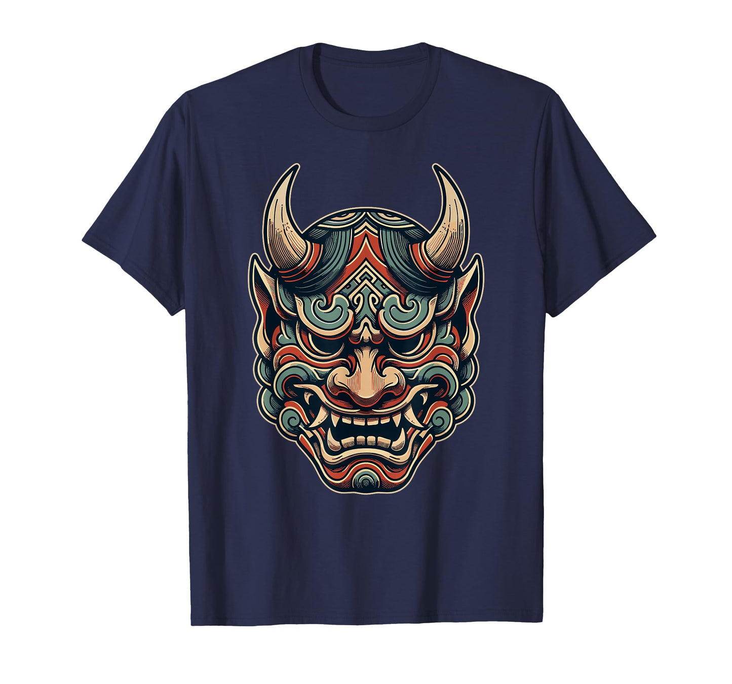 Hannya Oni Mask Devil Yokai Japanese Demon Oni Mask T-Shirt