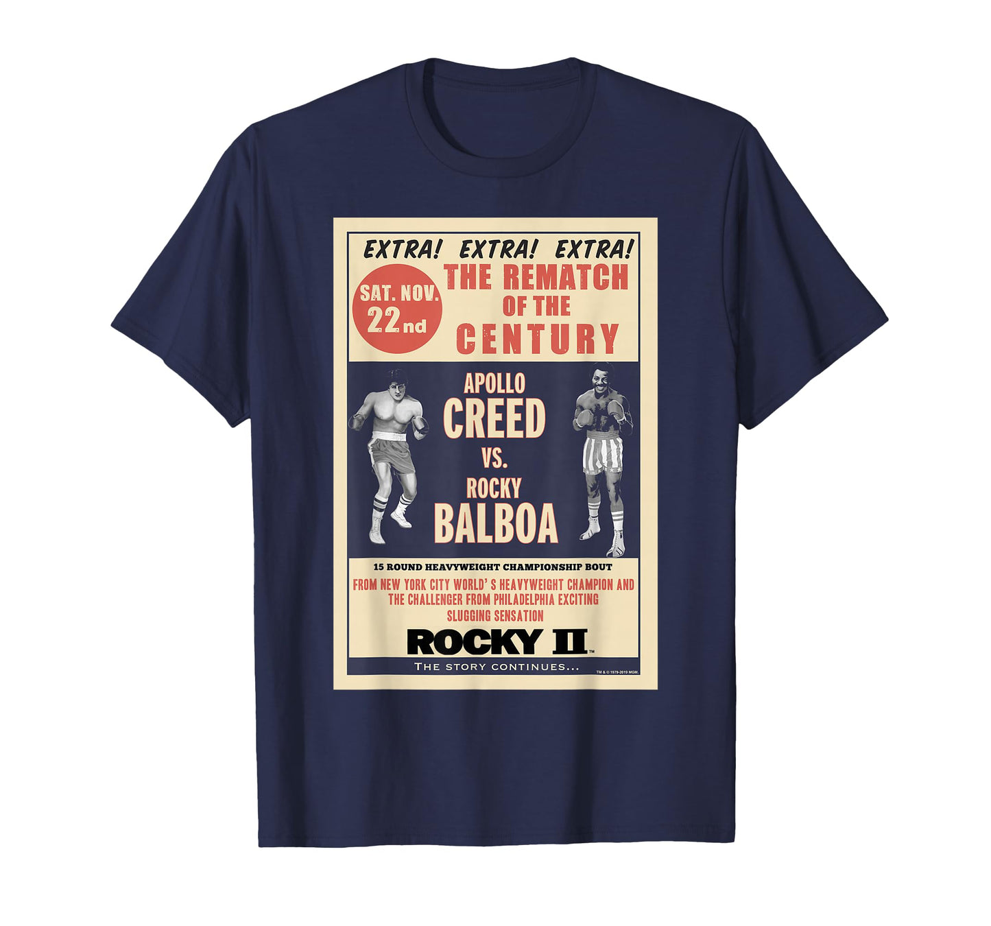 Rocky Creed Vs Balboa Rematch of The Century Poster T-Shirt