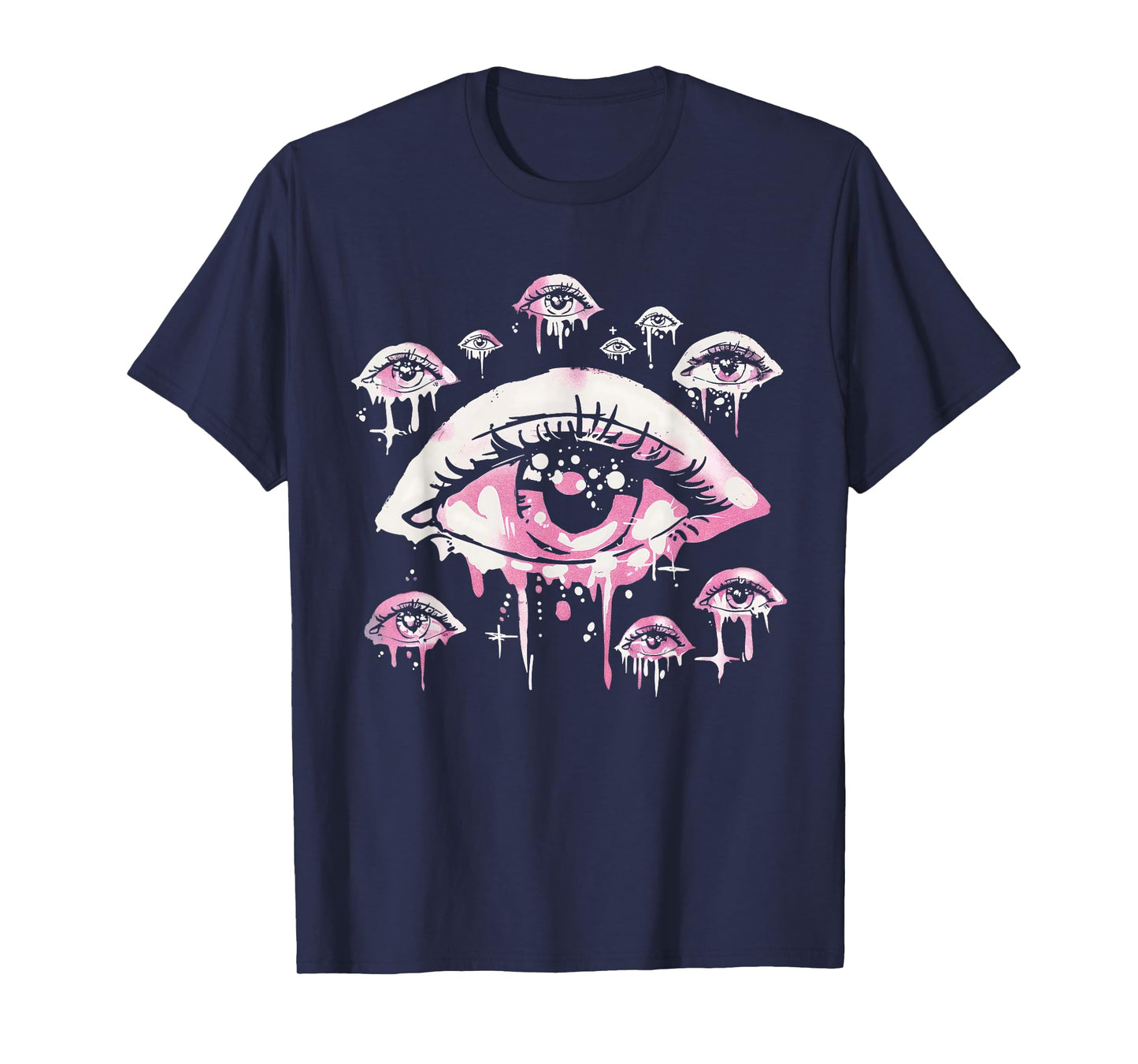 Eyes Pastel Goth Pink Weird Grunge Alt Odd Strange Aesthetic T-Shirt
