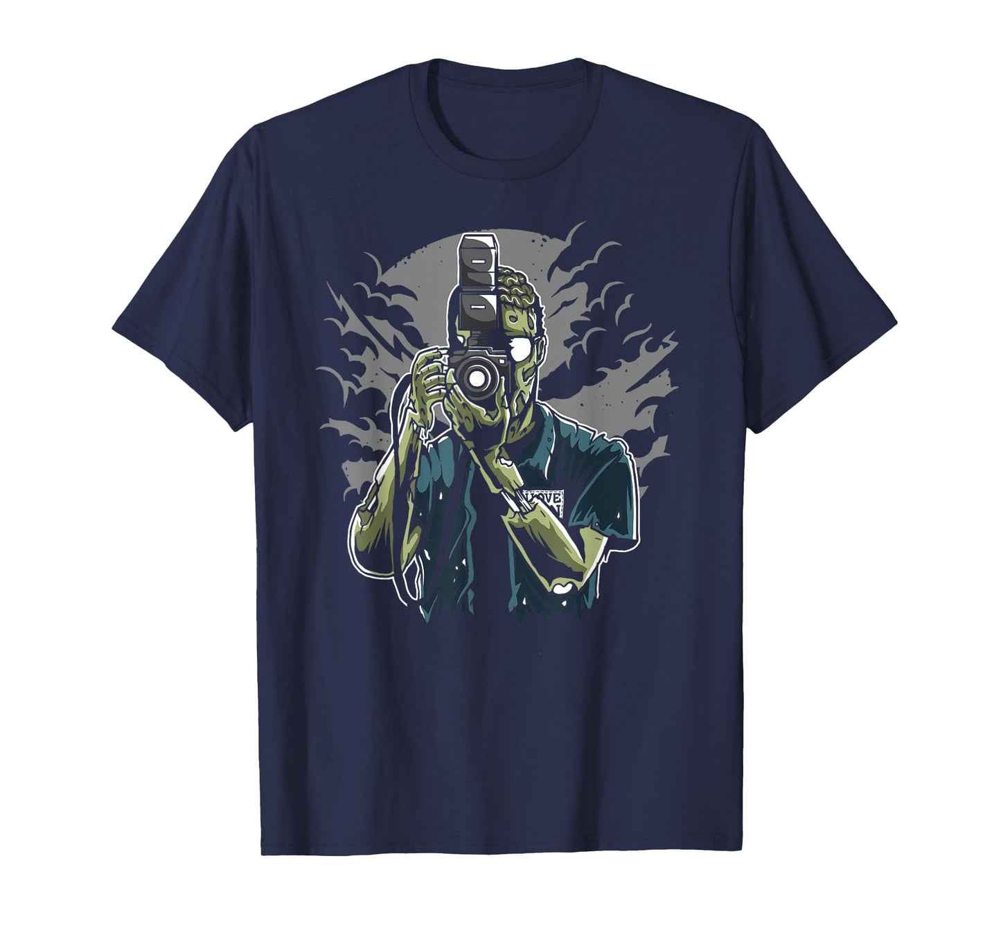 Photographer T-Shirt Halloween Costume Party Gift Zombie Tee