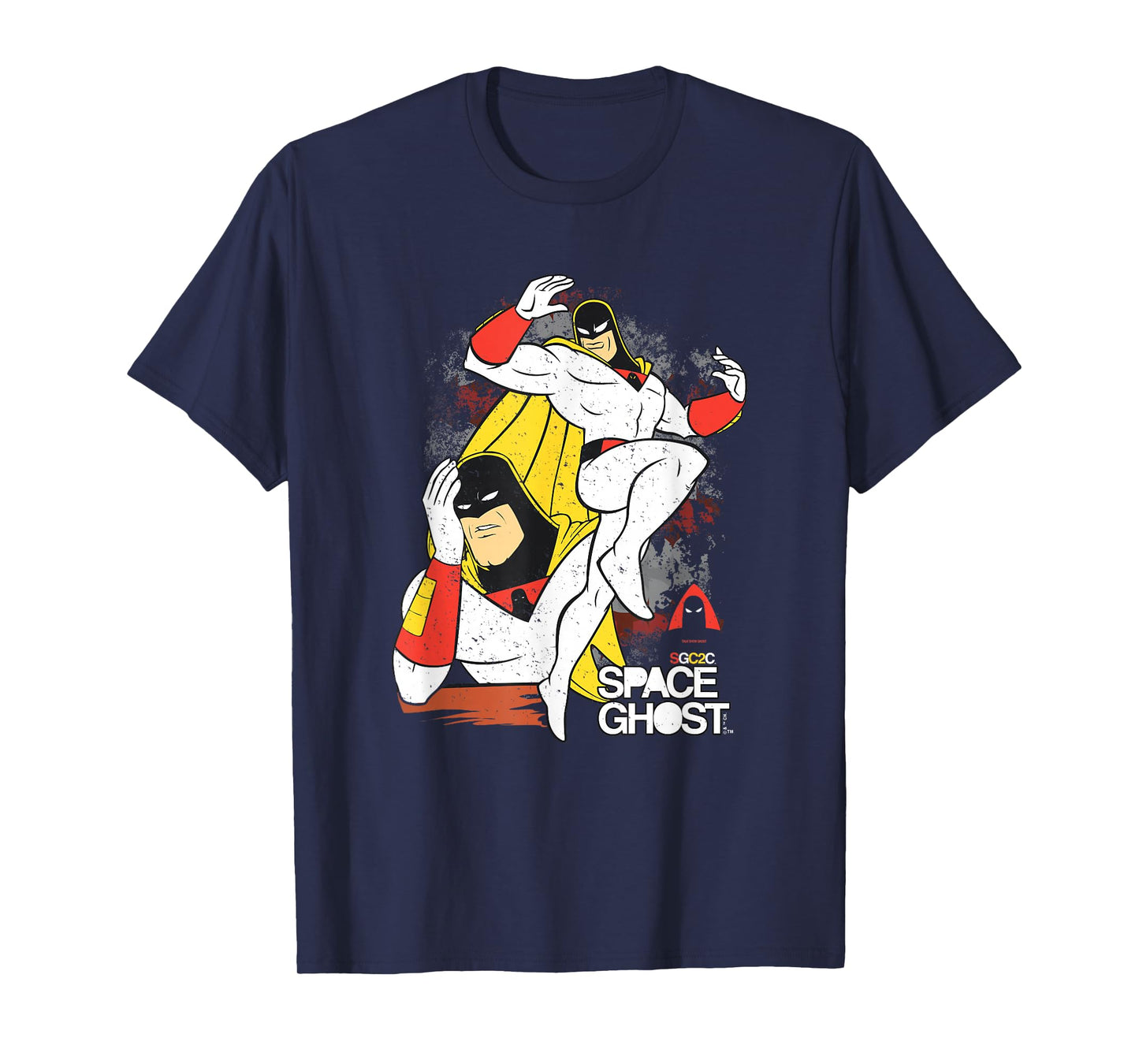 Space Ghost Coast to Coast Vintage Faded Superhero Pose T-Shirt