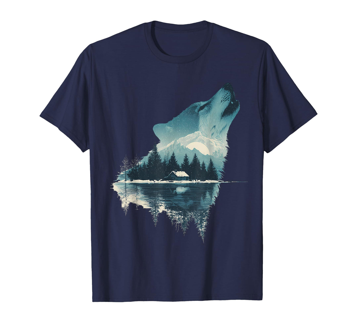 Wolf Animal Face Art Graphic Wildlife Colorful Wolf Lover T-Shirt