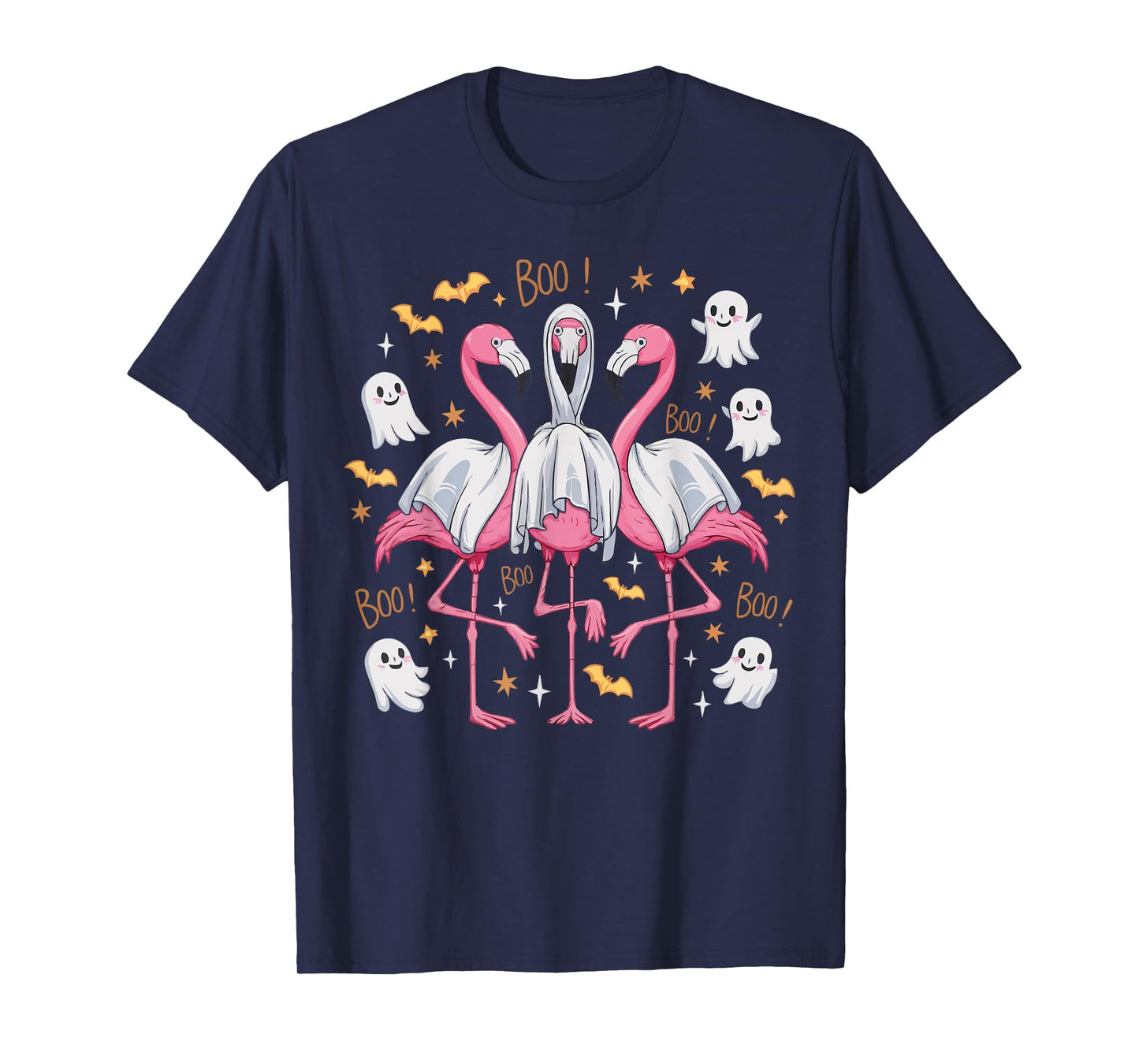 Flamingo Halloween Spooky Wading Bird Scary Trick Or Treat T-Shirt