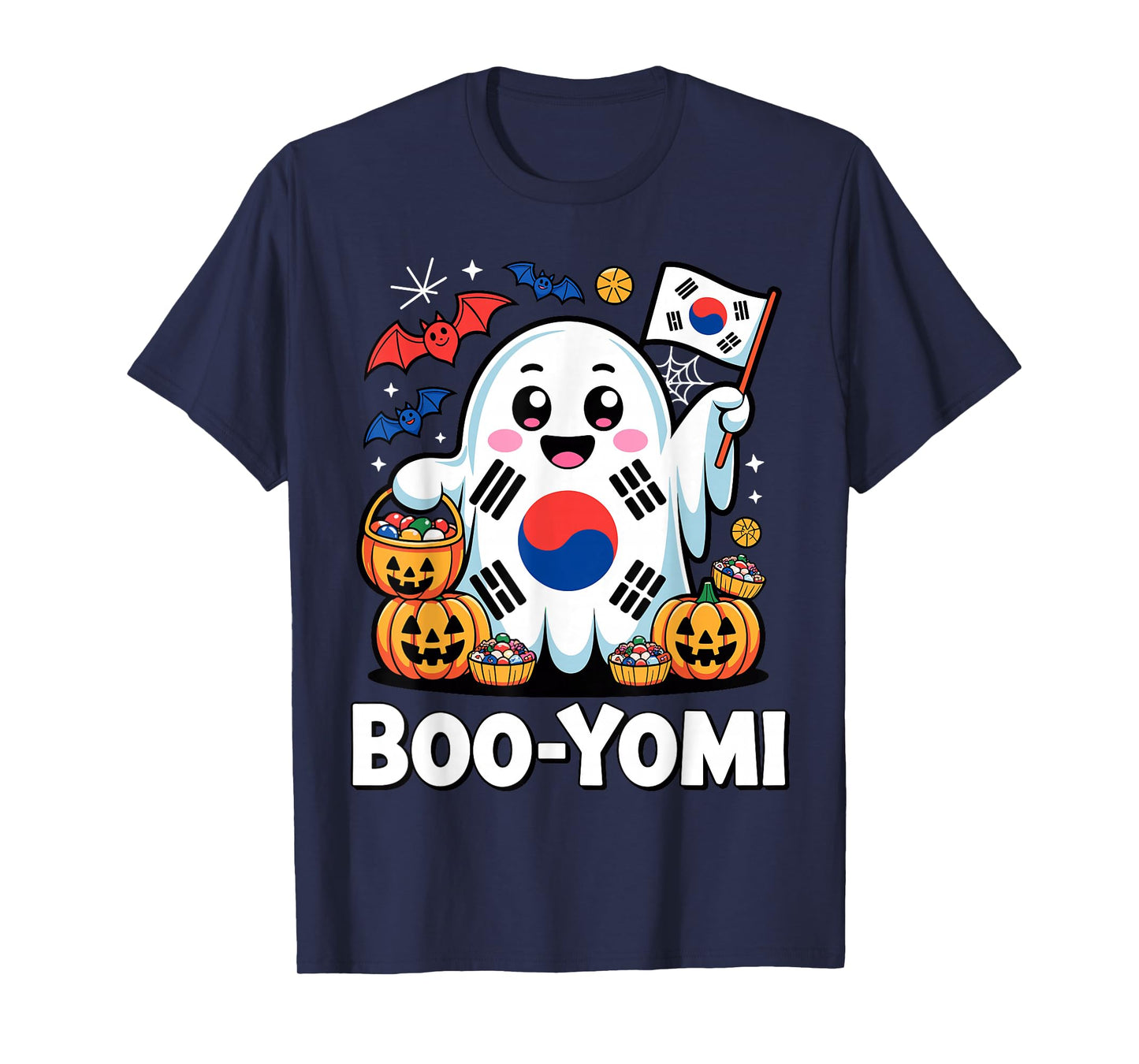 Cute South Korean Ghost Boo-Yomi Halloween Costume for Kids T-Shirt