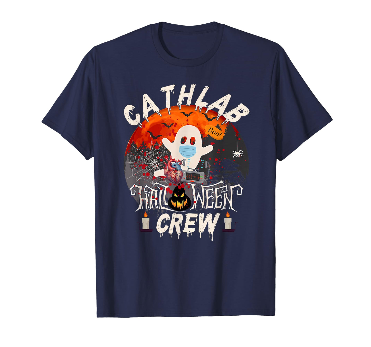 Spooky Cath Lab Boo Crew Cath Lab Halloween Matching T-Shirt