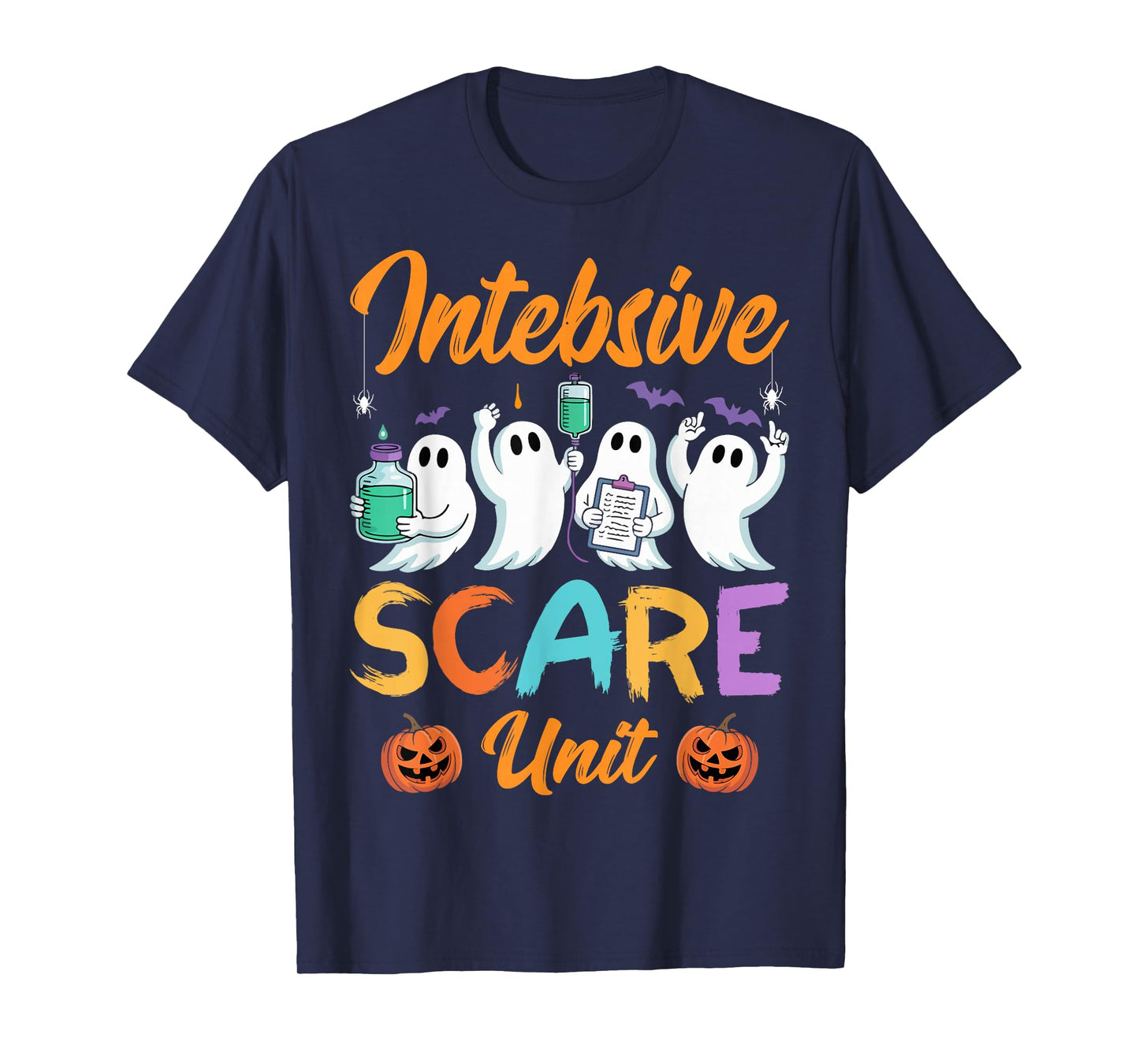 Intensive Scare Unit ICU Nurse Ghost Spooky Halloween T-Shirt