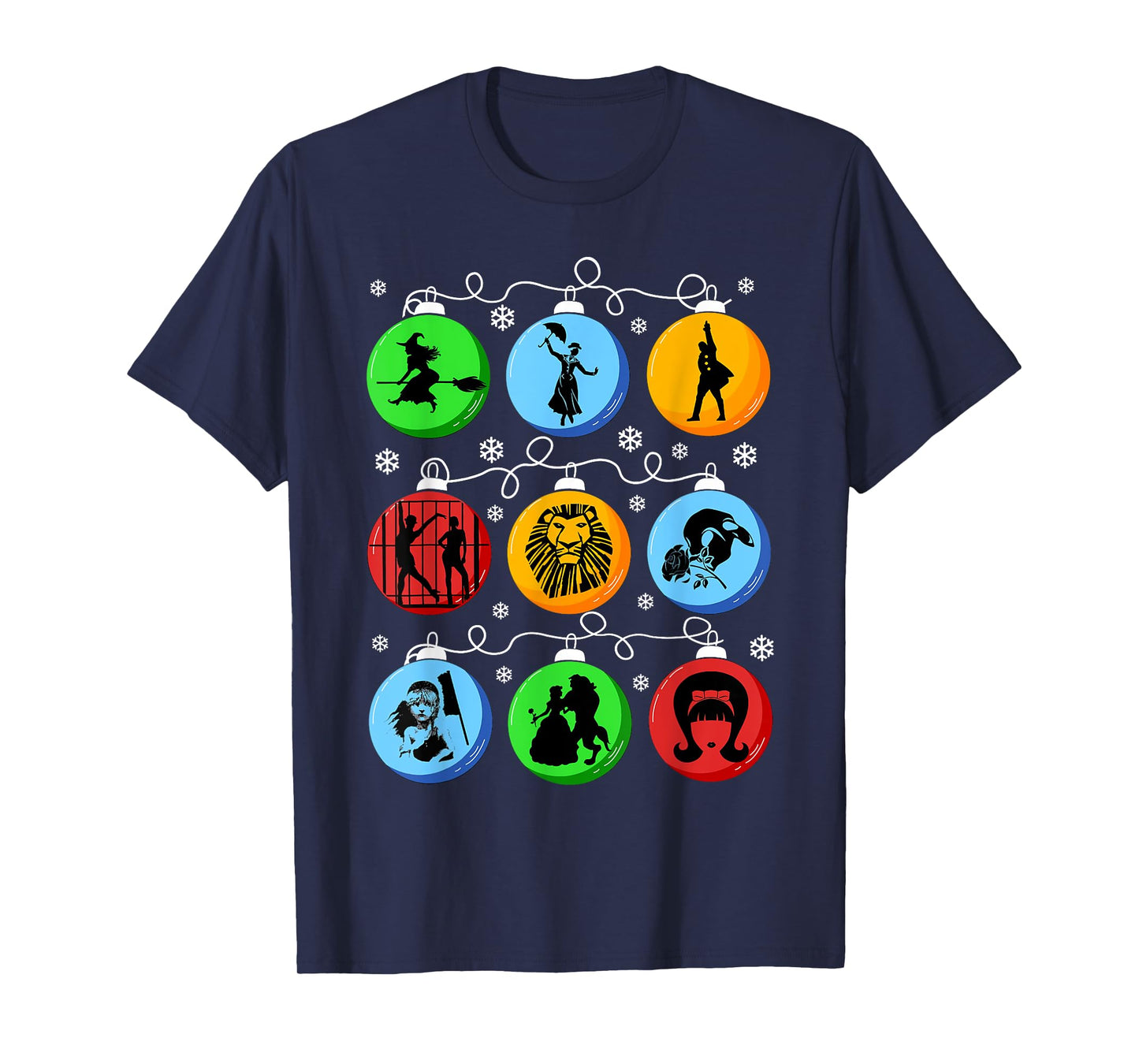 Broadways Christmas Bulbs Ornament lights Xmas Gift T-Shirt