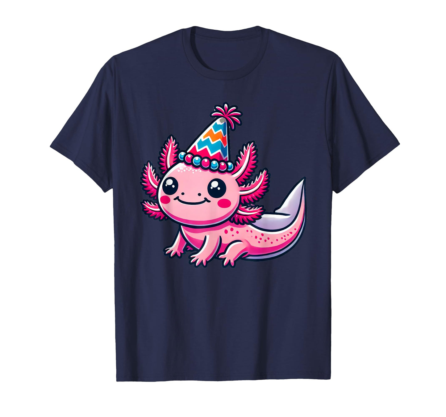 Anime Kawaii Axolotl Birthday Party Hat T-Shirt