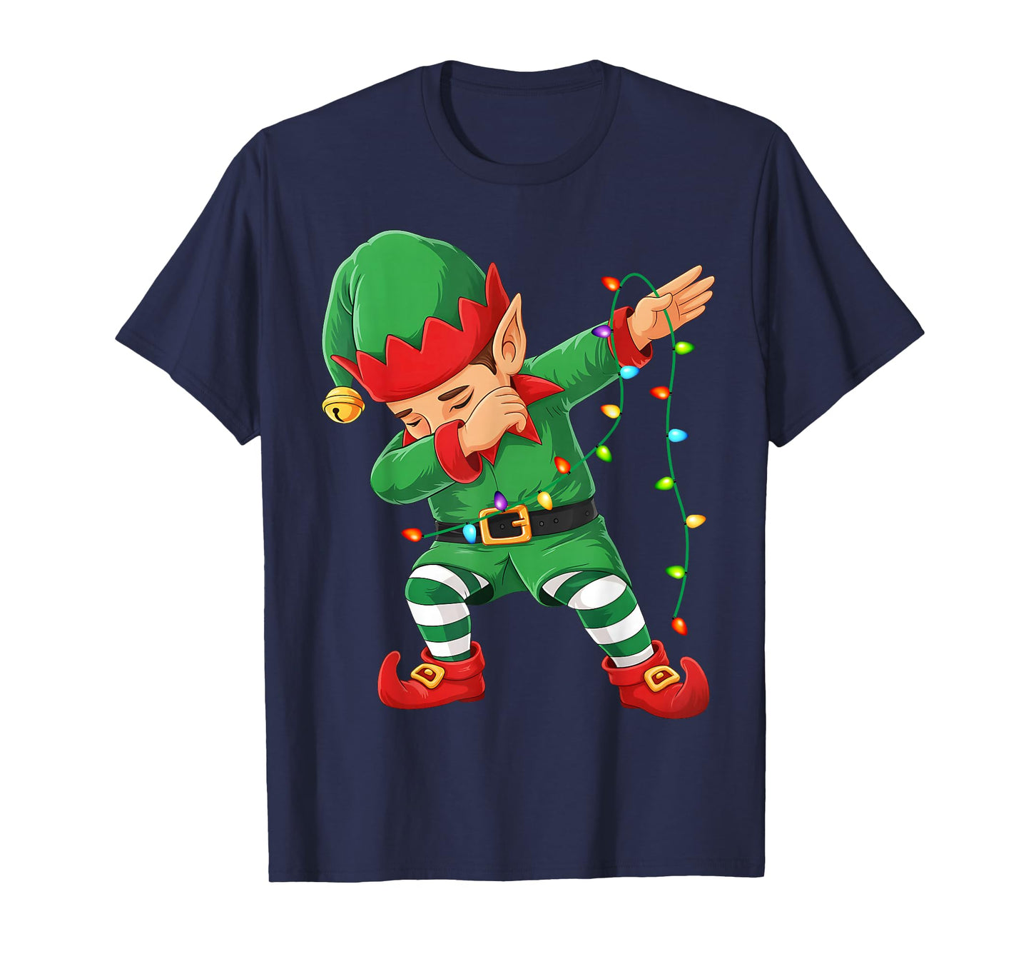 Dabbing Elf Squad Christmas Matching Family Men Boy Kids Elf T-Shirt