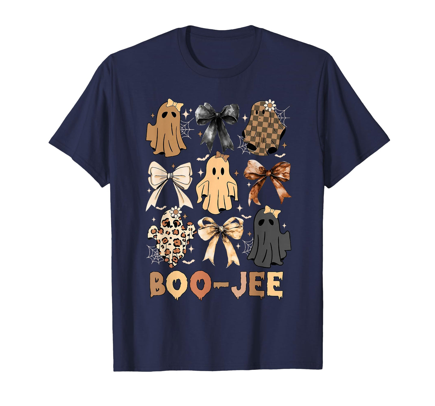 Funny Ghost Boo-Jee Coquette Bow Spooky Season Halloween T-Shirt