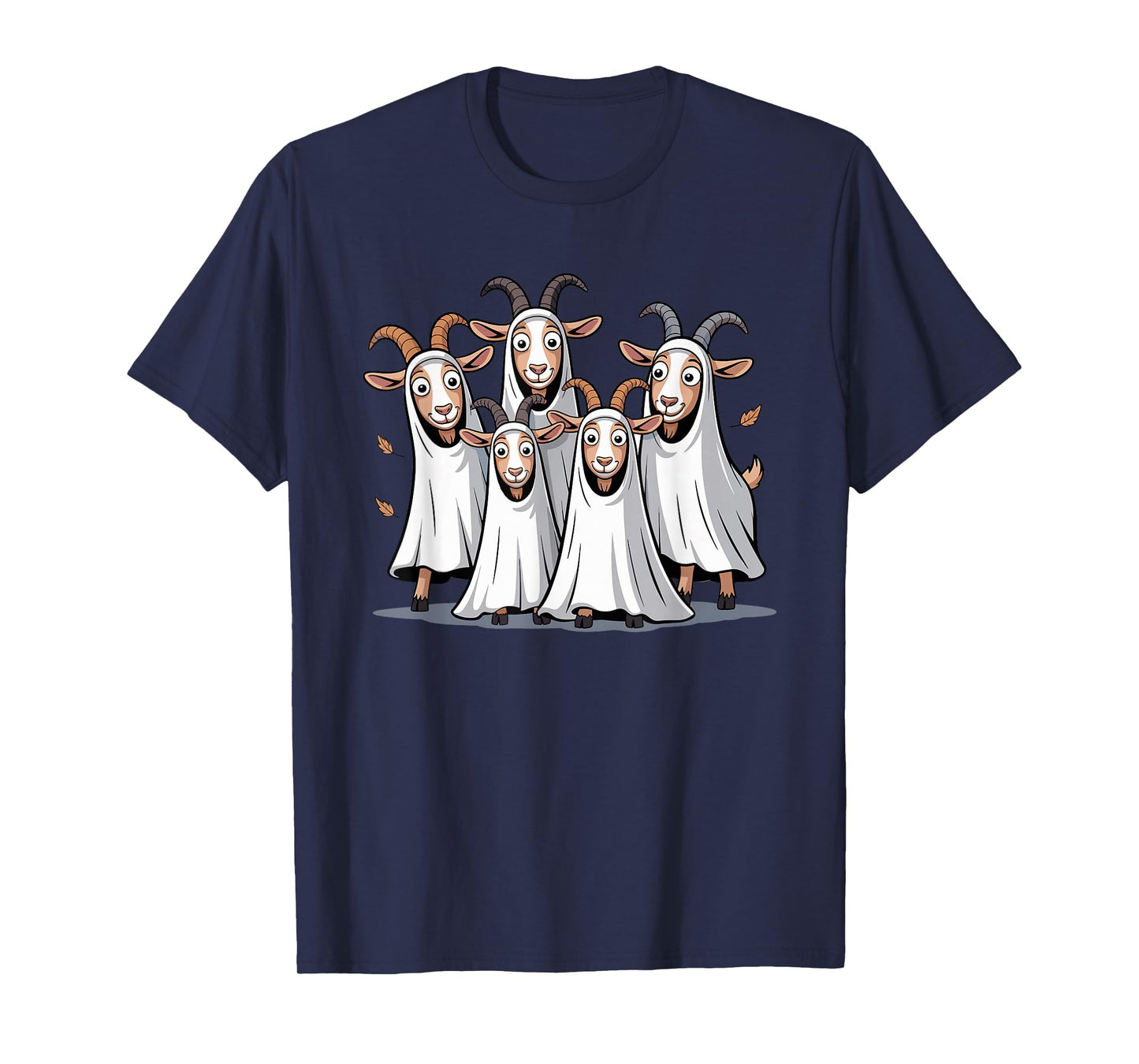 Goats in Halloween Ghost Costumes Fun Design T-Shirt