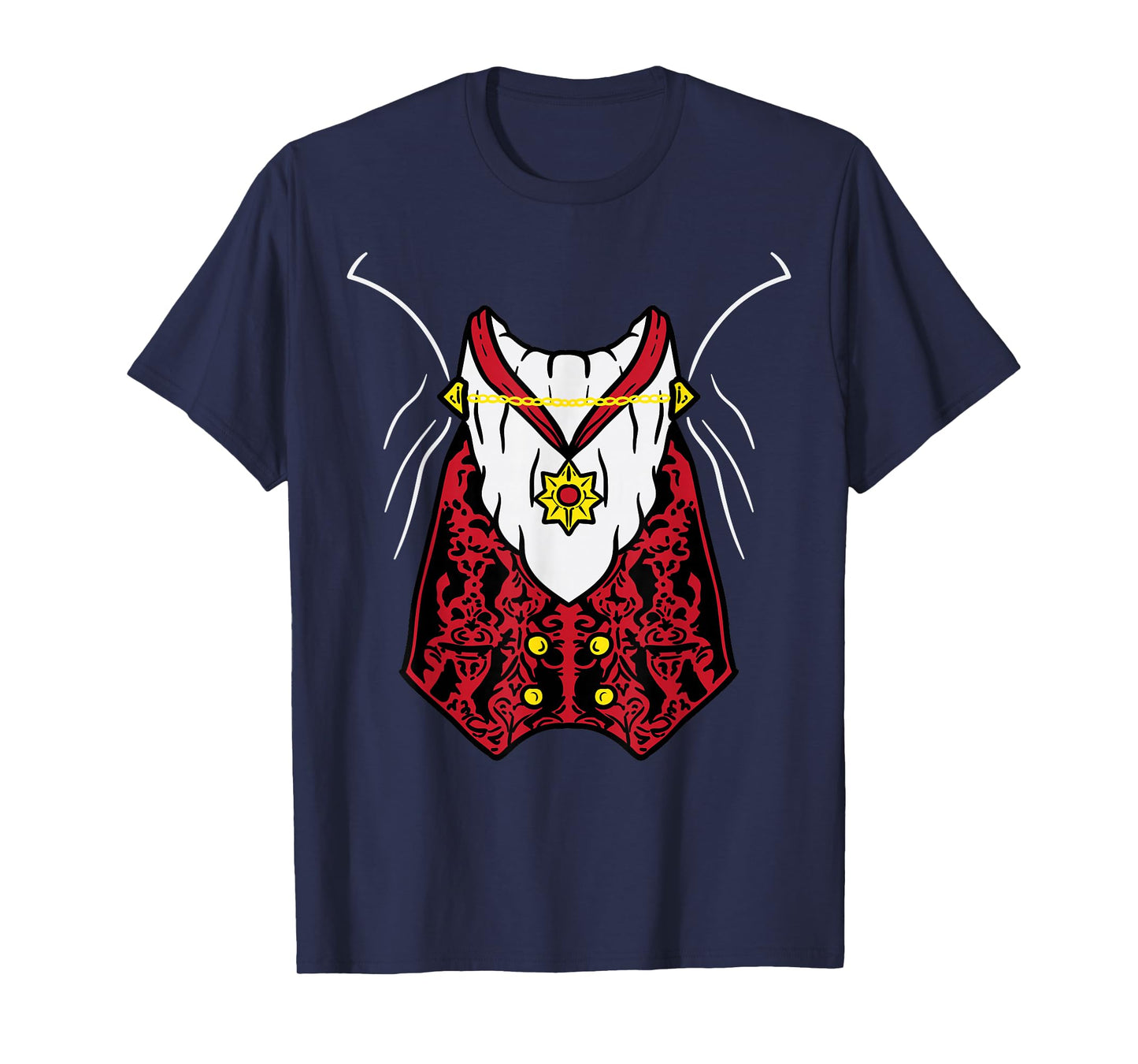 Dracula Vampire Uniform DIY Easy Lazy Halloween Costume T-Shirt