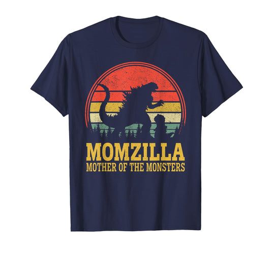 Women Momzilla Mother Of Monsters Vintage Mothers Day T-Shirt